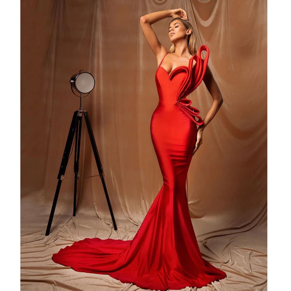 Albina Dyla - Chic Red Formal Dress